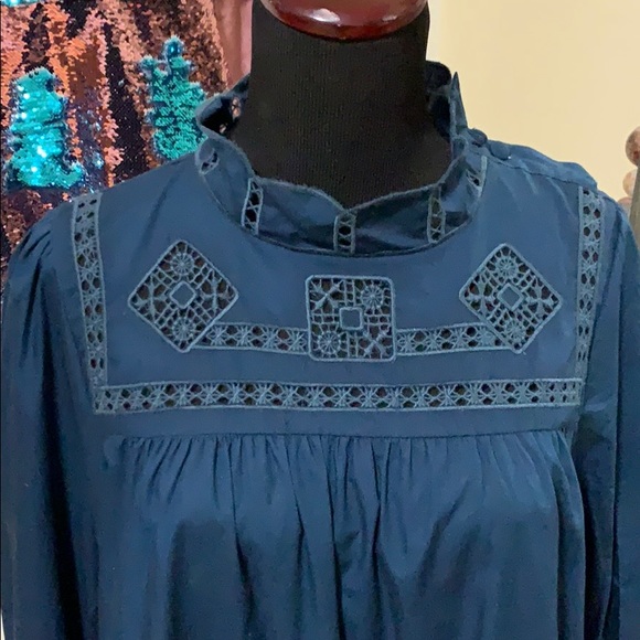 Free People Embroidered Blouse In Medium - Picture 2 of 6